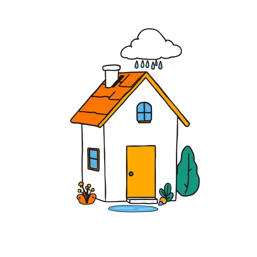 A small house with a leaky roof